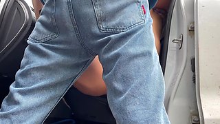 Insolent chick fingered and fucked in car until she squirts all over the place