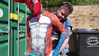 Sneaky Fox Gets Rough Handjob From Big Tits Lesbian Couple - Amateur Tattoo Girls