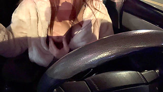 Italian Big Tits MILF Artemisia Love Driving Around La While Smoking and Flashing Her Big Hot Tits Long Hair Fetish