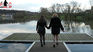 Hot Double Piss From 2 Wet Pussies by the River