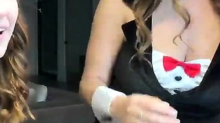 Close up teen foot worship
