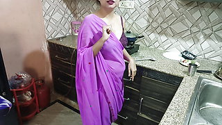 Indian step mom surprise her step son Vivek on his birthday in Kitchen Dirty talk in hindi voice saarabhabhi6 roleplay hot sexy