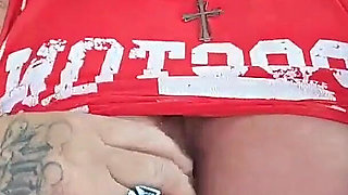 I Take Out My Tits and Fuck Myself in the Car so They Can See Me