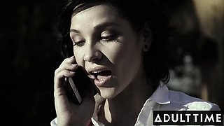 ADULT TIME - Cutie Cadey Mercury Loses Her Virginity To New Babysitting Boss