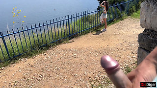 Public Dick Flashing - Girl Help Me to Cum in Mountains