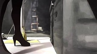 Hentai redhead gives blowjob and having sex