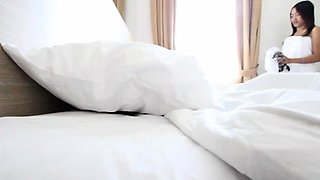 Appealing girlfriend cumming on huge cock
