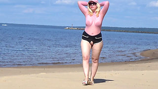 Naughty Bitch on the Beach