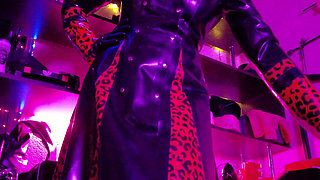 Red Rubber Fetish Femdom Latex Mistress Fetish BDSM Strap Heels Dominatrix