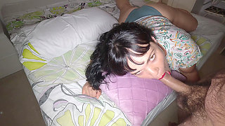 I Spread My Stepmom's Legs and Cum Inside Her Big Hairy Pussy