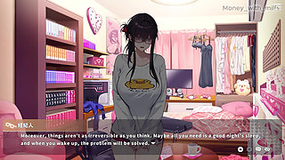 He Rubs My Cock with His Clit on the Bed // Vlover Game #5 All Scenes