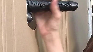 Brunette Alice’s First Glory Hole Adventure