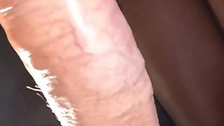 Beautiful Cum on Black Pussy by a Big Cock