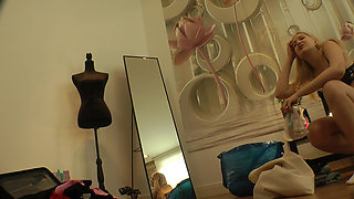 Two Hours 8 Minutes of Two Wonderfully Beautiful and Sexy College Girls Do a Try on Haul for Lingerie and Short Skirts