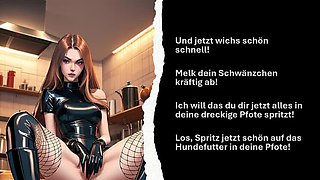 German Mistress Anal JOI: Humiliation & CEI Instructions for Slave Training