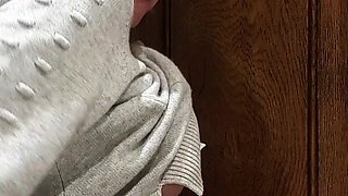Perfect blond making solo masturbation