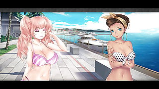 HuniePop 2 - Double Date - Part 3 Sexy Girl With Bikini New By LoveSkySan