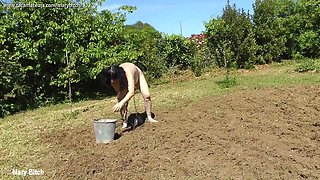 Gardening For Naked Slave Slut Pt2