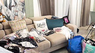 Naughty Petite's big natural tits movie