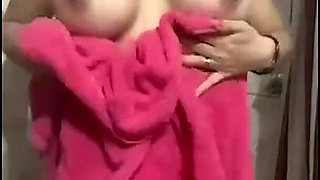 Latina Babe Drying off Slowly After a Steamy Shower