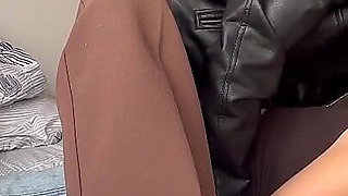 My Friend and I Enjoy Her Fetish of Humiliating Me with Her Feet and Leather Jacket