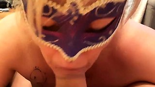 Beautiful French Babe Sucks a Big Cock