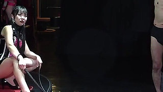 Heaven and Hell Card Whipping Game by Two Mistresses, Winner Slave Has His Dick Stroked by Hand, and Loser Slave Is Whipped