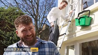 Brazzers - sexy homeowner kayla wild trades her money apex for a dual dicking from window washers
