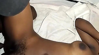 Black Busty Girl Gave Her Boyfriend a Missionary Sex While Her StepBrother Watches