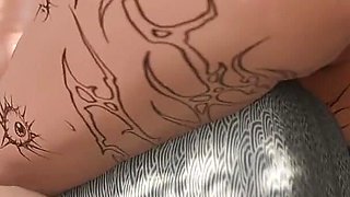 Robaatoo Tattooed Goth Nympho with Big Booty Gets Intense Anal Sex From Huge Black Cock