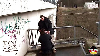 Older Woman Accepts an Offer for Sex in Public