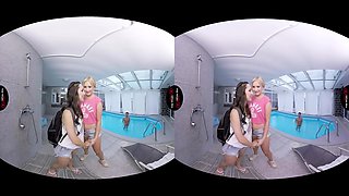 Virtual Reality, Lilu Moon And Cayla Lyons In Spying On Our Neighbour