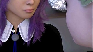 MissKitty2K's wild anime adventure in a 3D fantasy world