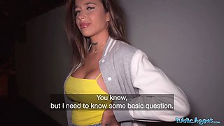 Public agent gigantic Big Ass latin slides it on a Big Dick