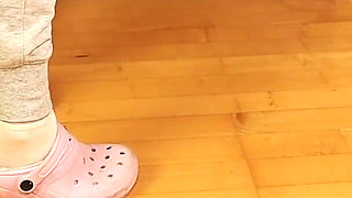 Dirty White Socks - Dangling and Foot Tease in Sweats
