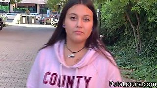 Innocent Latina Teen Fucks for Cash - Amateur Blowjob & Cumshot