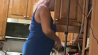 Sexy Blonde Real Wife in Every Day Life