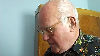 Teen girl and chubby old geezer