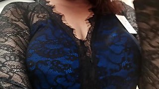 Chubby Italian Stepmother Takes You with Her to a Clothing Store to Try on Leather Clothes