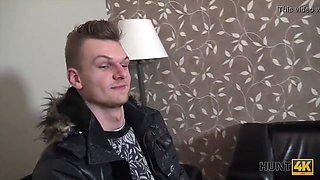 Hunt4k. endowed hunter finds a slave very fastly and gets sex