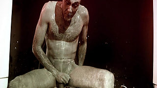 Funny Food Scene-1 busty Blonde MILF in Lingerie Covered in Soap Fucked by Big Cock