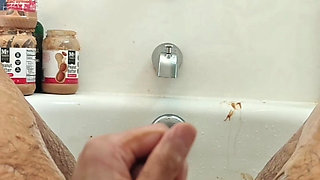 Asian Man with Skin Conditions: Naked Self-Pleasure and Bare Feet