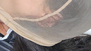 Katy Kat Brown and Tan Nylon Encasement Face