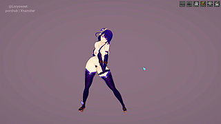 Busty Raiden Shogun Phut Hon Sexy Dance Hentai Animation