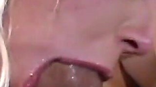A young blonde bride with big tits in a nasty threesome with double penetration