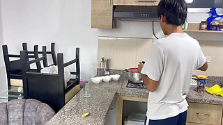 I Share the Kitchen with My Little Stepsister and End up Fucking Her