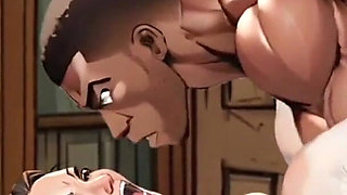 Cuckold Husband Came Home From Work Too Early and Caught His Wife Fucking the Gardener. Anime. Hentai