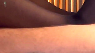 Rubbing Cock on Pantyhose Until Cum in Nylon
