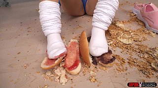 Crushed and Subjugated - Mistress Mai Kohinata Dominates You with Food Crush and Her Socks - Part 2