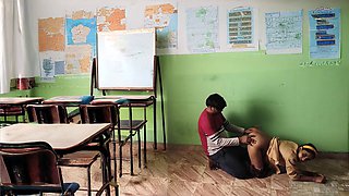 Indian school girl fuckfest in class with Bobbypranav